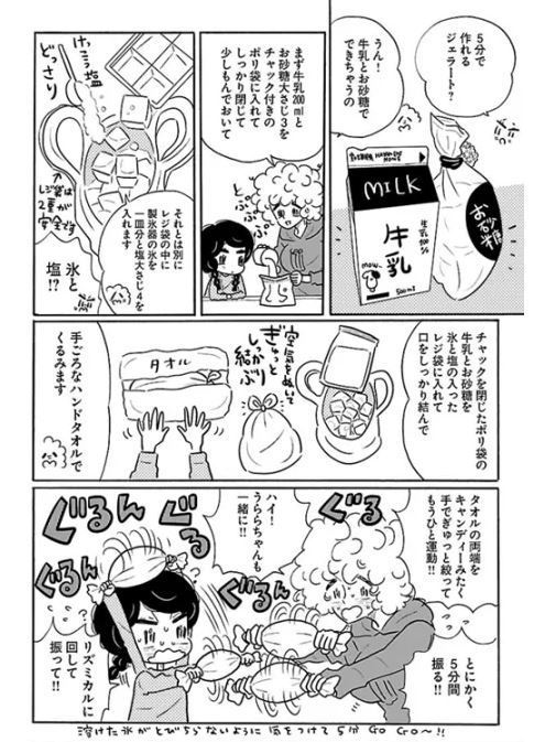 漫画飯★『凪のお暇』で学ぶ節約術⑲：即席（５分）ミルクジェラート